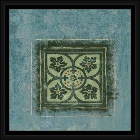 450x450 Buy Textured Abstract Square Tile Painting Blue, Framed Canvas Art - Pied Piper Painting