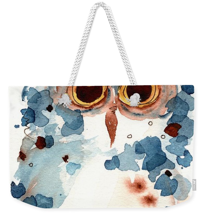 800x845 Pier 1 Owl Weekender Tote Bag For Sale By Dawn Derman - Pier One Owl Painting