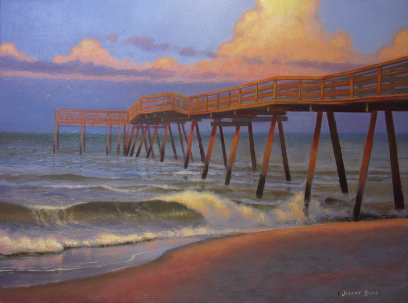 825x612 Avon Pier Painting Jeremy Sams Art - Pier Painting