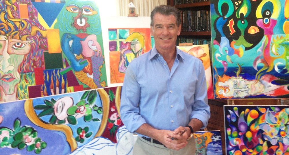 1000x538 Pierce Brosnan Secret Agent, Secret Painter - Pierce Brosnan Painting