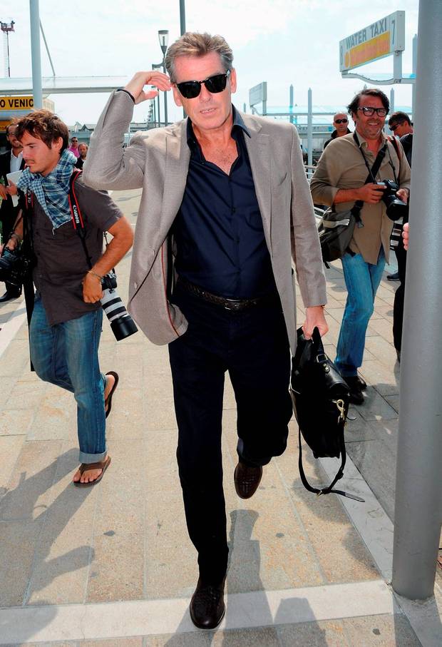 620x907 Pierce Brosnan Explains Knife Incident It Was Part Of My Art - Pierce Brosnan Painting