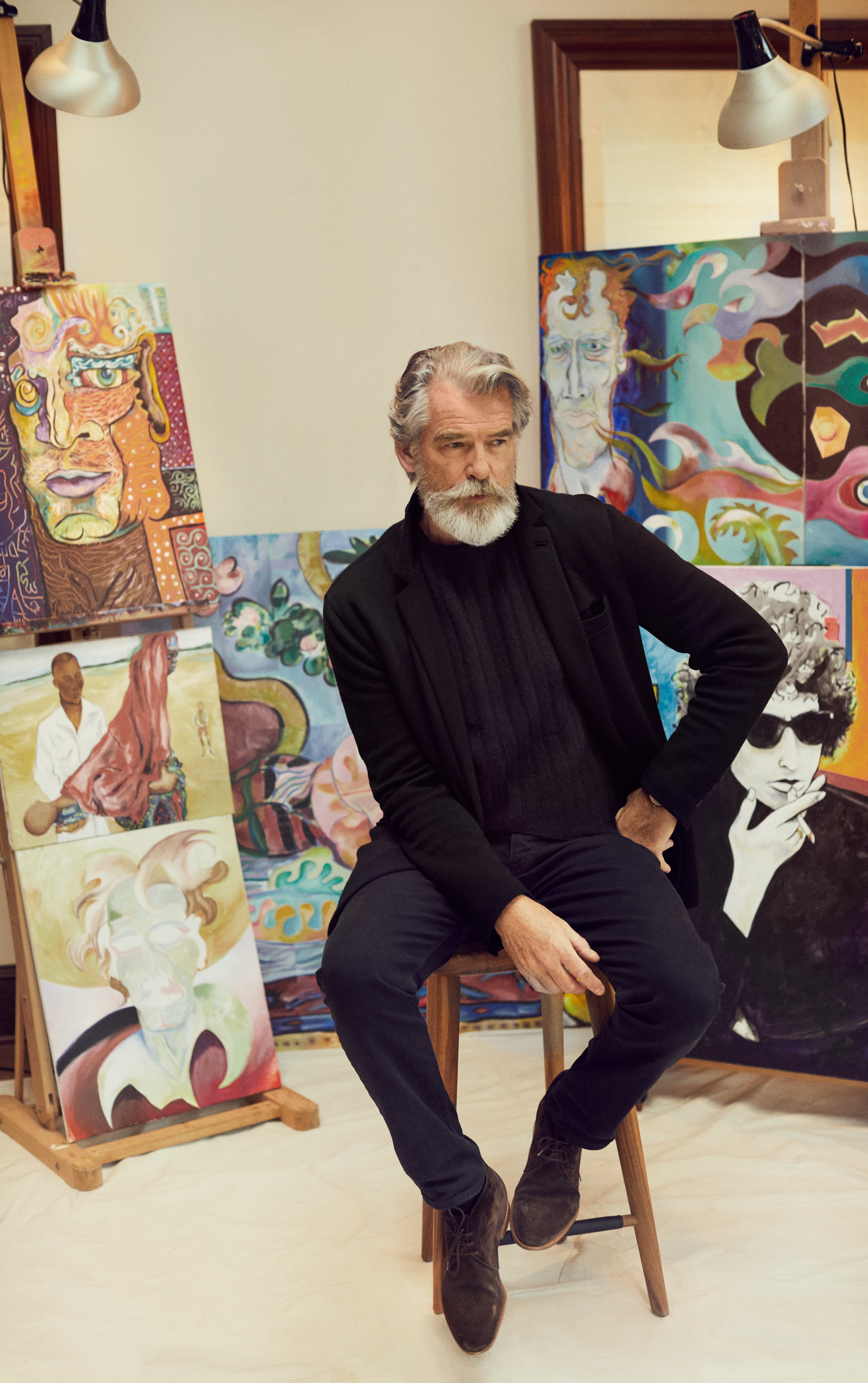 4350x6929 Pierce Brosnan Has Found Beauty And Inspiration During Our - Pierce Brosnan Painting