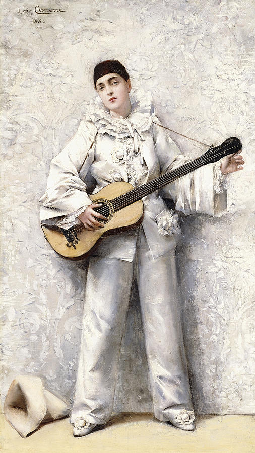506x900 Pierrot Painting By Leon Francois Comerre - Pierrot Painting