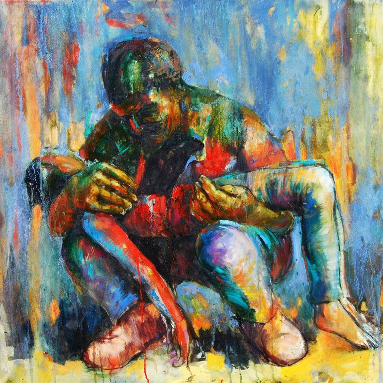 770x770 Saatchi Art Modern Pieta Painting By Michal Kwarciak - Pieta Painting