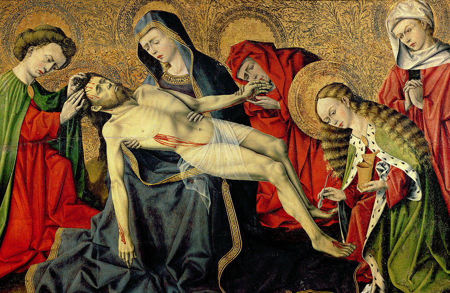 900x587 The Tarascon Pieta Painting By French School - Pieta Painting