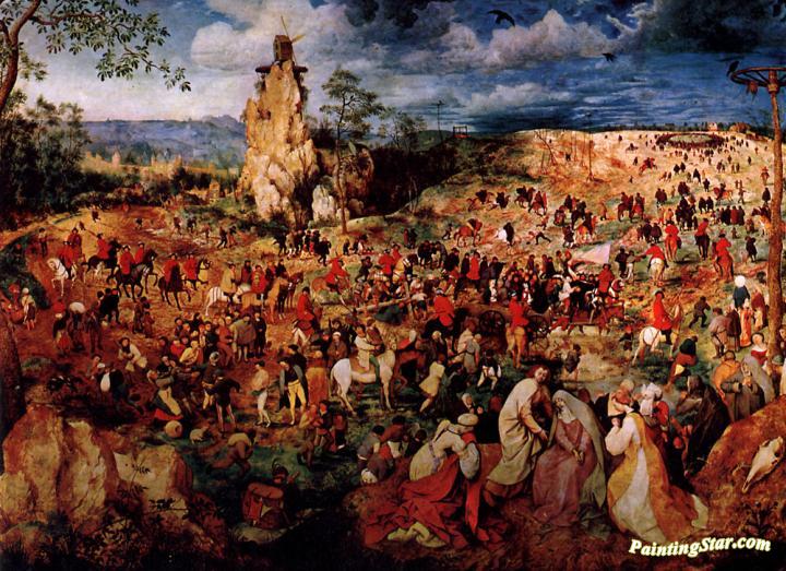 720x523 The Procession To Calvary Artwork By Pieter Bruegel The Elder Oil - Pieter Bruegel Painting