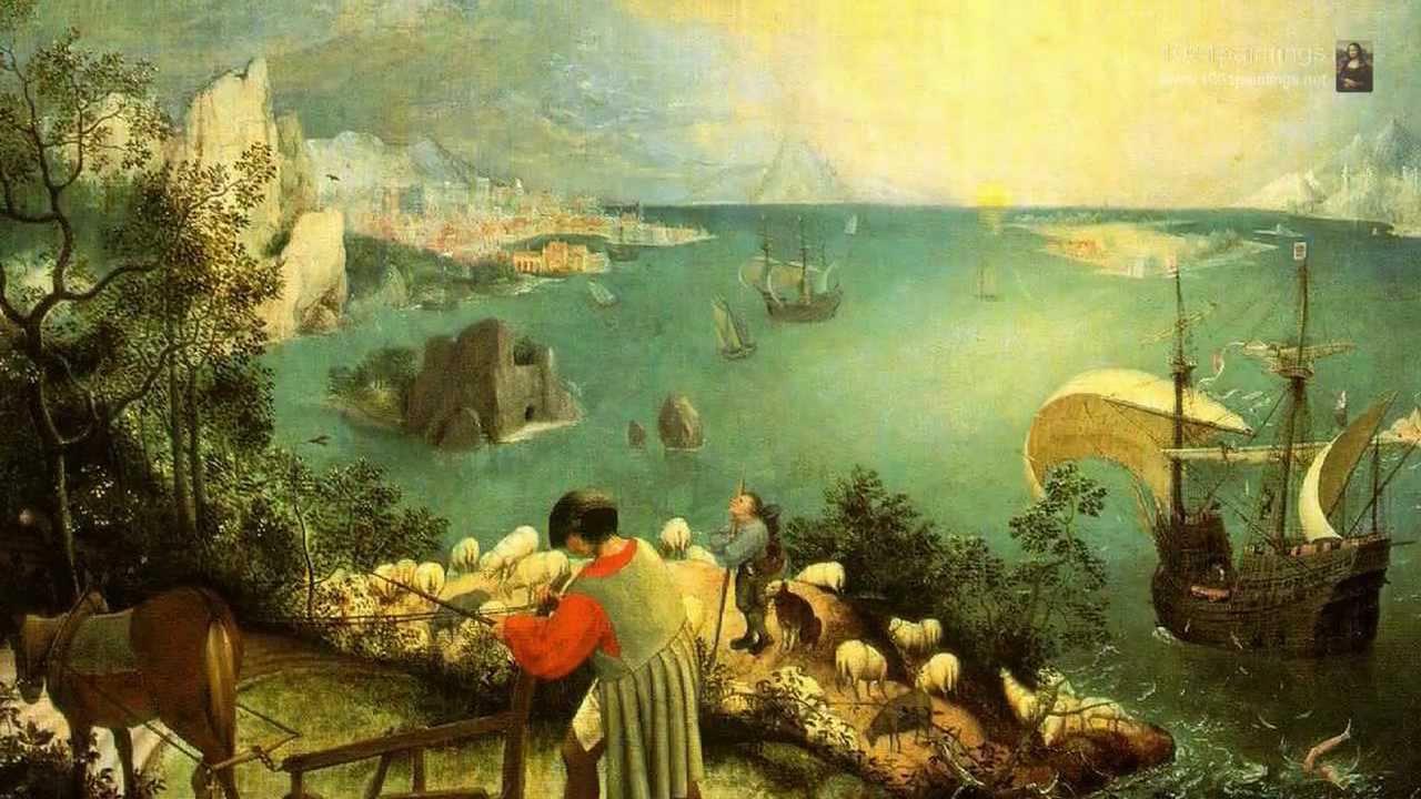 1280x720 The Fall Of Icarus By The Dutch Painter Pieter Bruegel - Pieter Bruegel Painting