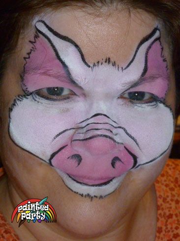 366x488 Lil' Pig Face Painting Design By Denise Cold Of Painted Party Face - Pig Face Painting
