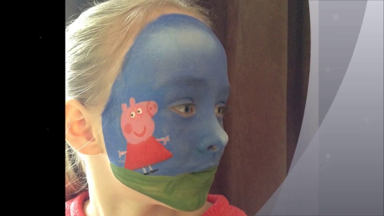 1280x720 Peppa Pig Face Paint Make Up Tutorial Design - Pig Face Painting