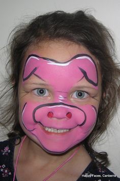 236x354 Pig Face Paint Easy Face Painting - Pig Face Painting