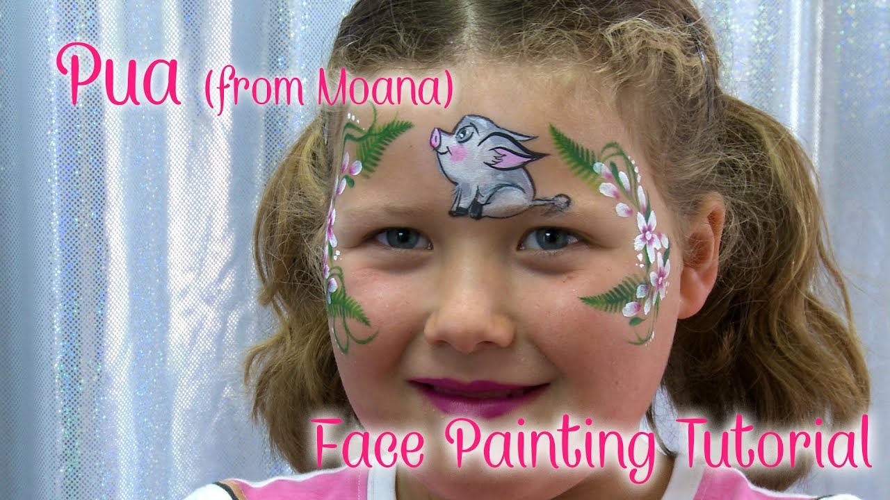 1280x720 Pua The Pig (From Moana) Face Painting Tutorial - Pig Face Painting