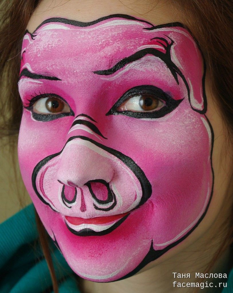 814x1024 The Pig. Face Paint By Tanya Maslova. Squealer, Amp Different Shade - Pig Face Painting