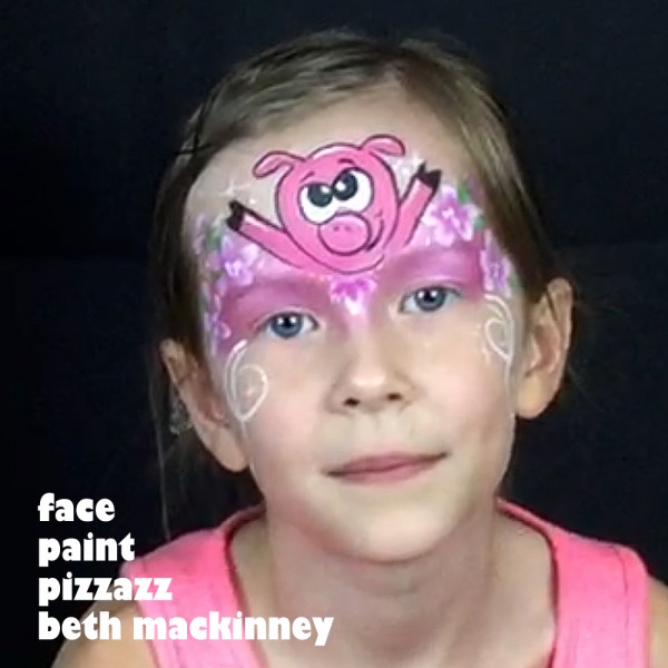 600x600 Video Tutorial Cartoon Piggy - Pig Face Painting