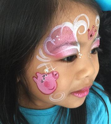 358x400 Peppa Pig Face Paint 3 Orlando Face Painting Colorful Day Events - Pig Face Painting