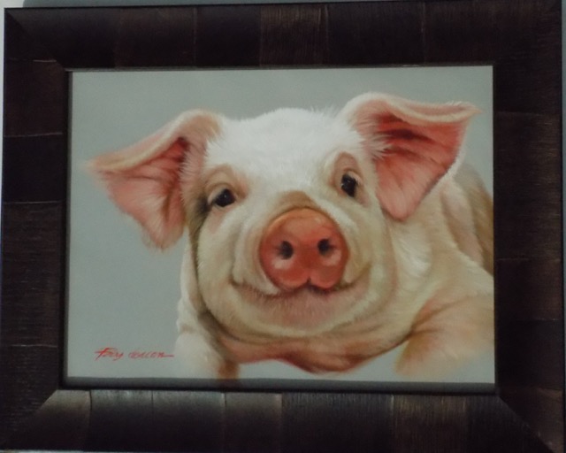 640x512 Happy Pig - Pig Oil Painting