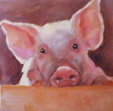 225x222 Oil Animation Original Art Paintings Ebay - Pig Oil Painting
