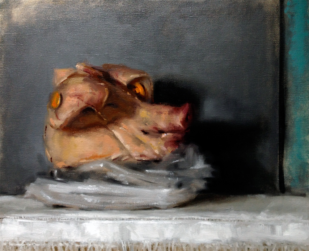 1000x814 Pig! - Pig Oil Painting