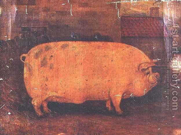 625x467 The Prize Pig Jumbo Ii William Henderson Reproduction 1st Art - Pig Oil Painting
