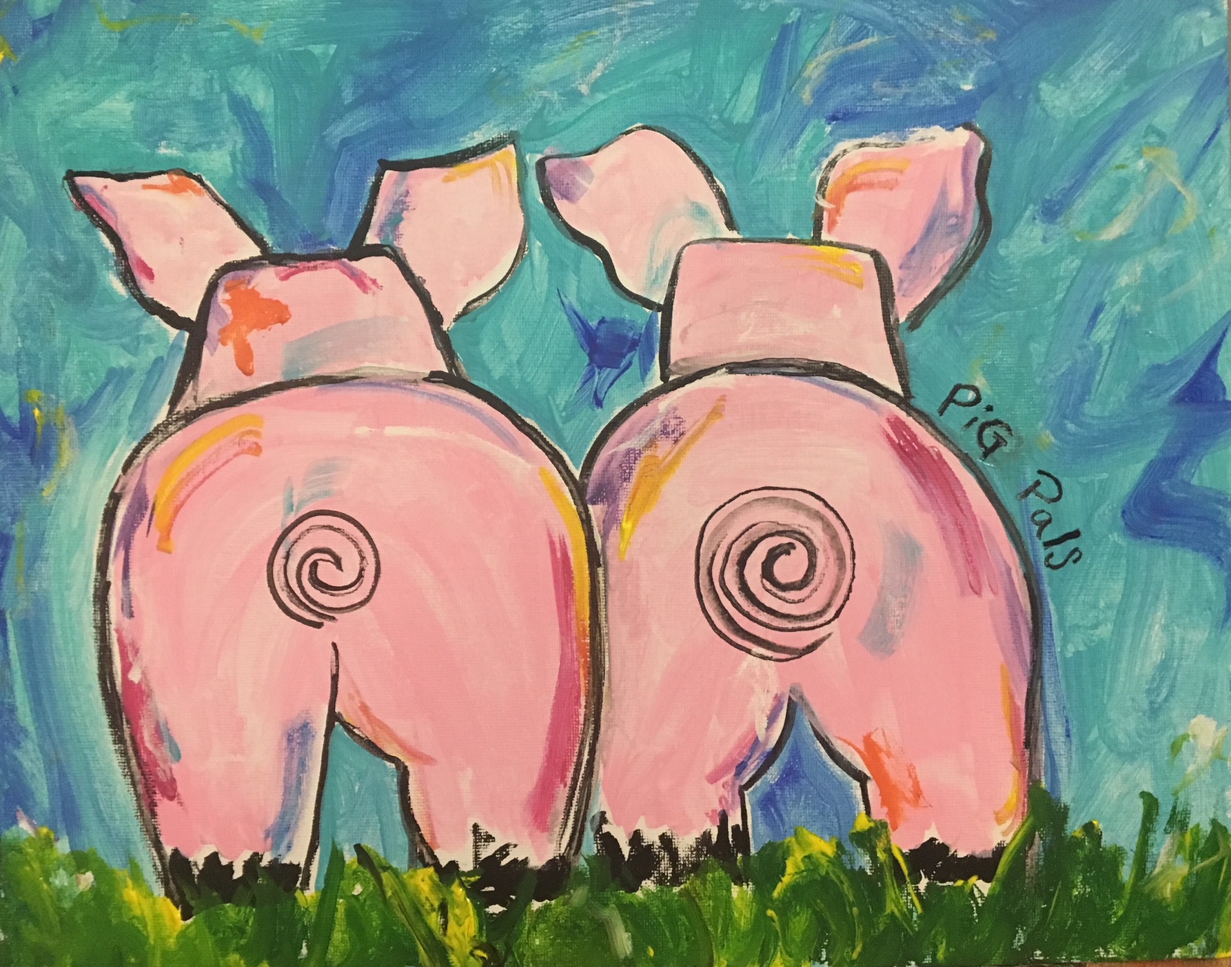 1786x1402 Pig Pals Paint Along - Pig Painting A Picture
