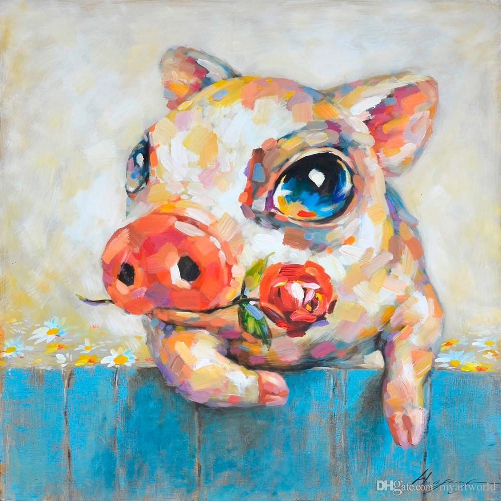 Pig Painting On Canvas At PaintingValley Com Explore Collection Of   Pig Painting On Canvas 1 