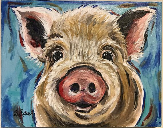 Pig Painting On Canvas at PaintingValley.com | Explore collection of ...