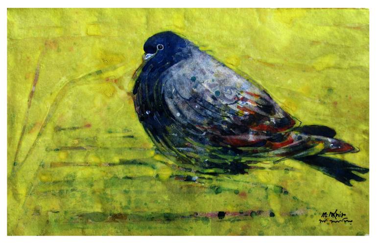 770x497 Saatchi Art Pigeon Painting By Al Akhir Sarker - Pigeon Painting