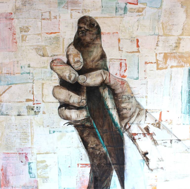 770x768 Saatchi Art Pigeon Painting By Michele Maule - Pigeon Painting