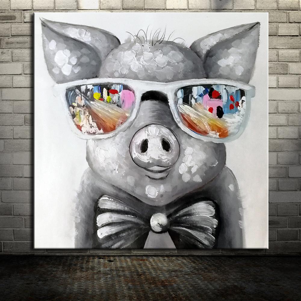 1000x1000 Piggy Canvas Painting (New Design) - Piggy Painting