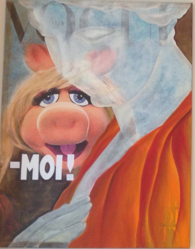 770x979 Saatchi Art Piggy Painting By Maria Vallier - Piggy Painting
