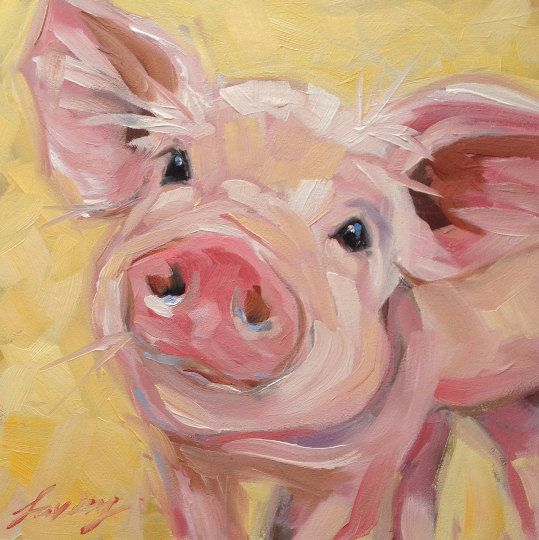 539x540 33 Best Animals Images On Pigs, Water Colors - Piggy Painting