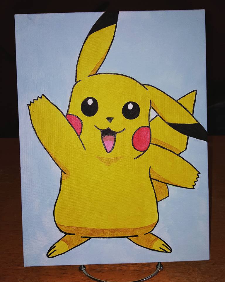 768x960 Pikachu Fanart Painting By Lafemmedauntless - Pikachu Painting