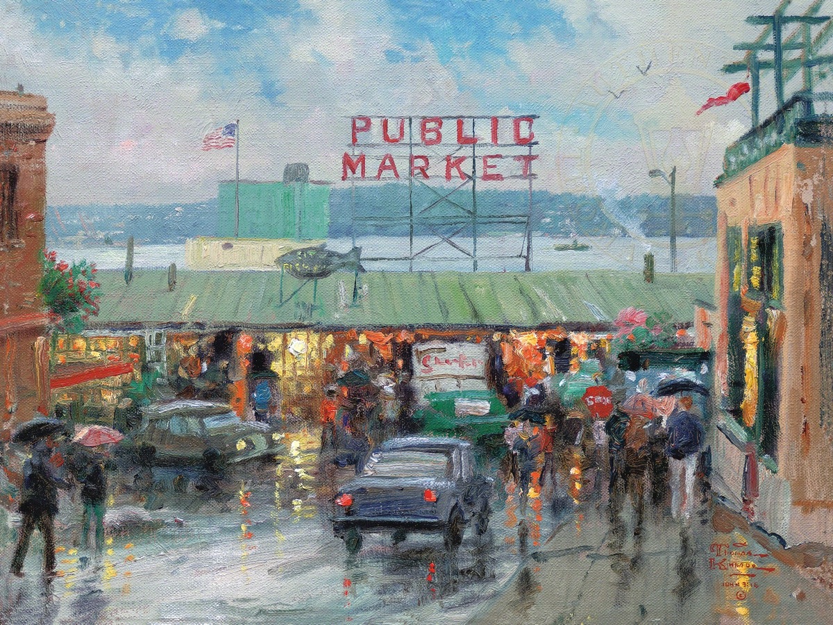 1200x900 Pike Place Market, Seattle Limited Edition Art The Thomas - Pike Place Market Painting