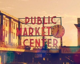 340x270 Pike Street Etsy - Pike Place Market Painting