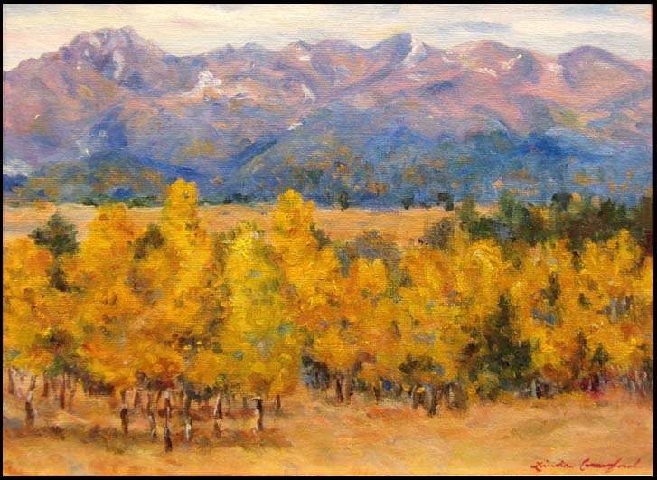 727x531 Linda Crawford Original Oil Painting Pikes Peak Goldcolorado - Pikes Peak Painting