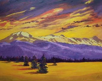 340x270 Pikes Peak Painting Etsy - Pikes Peak Painting