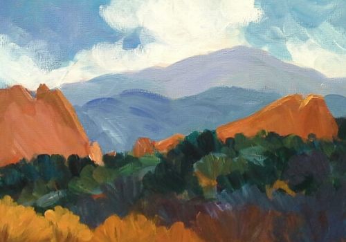 500x350 Beginning Acrylic Painting With Laura Reilly - Pikes Peak Painting