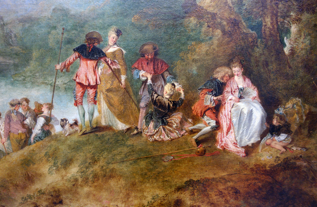 1024x669 Watteau, Pilgrimage To Cythera (Detail), 1717 Antoine - Pilgrimage To Cythera Painting