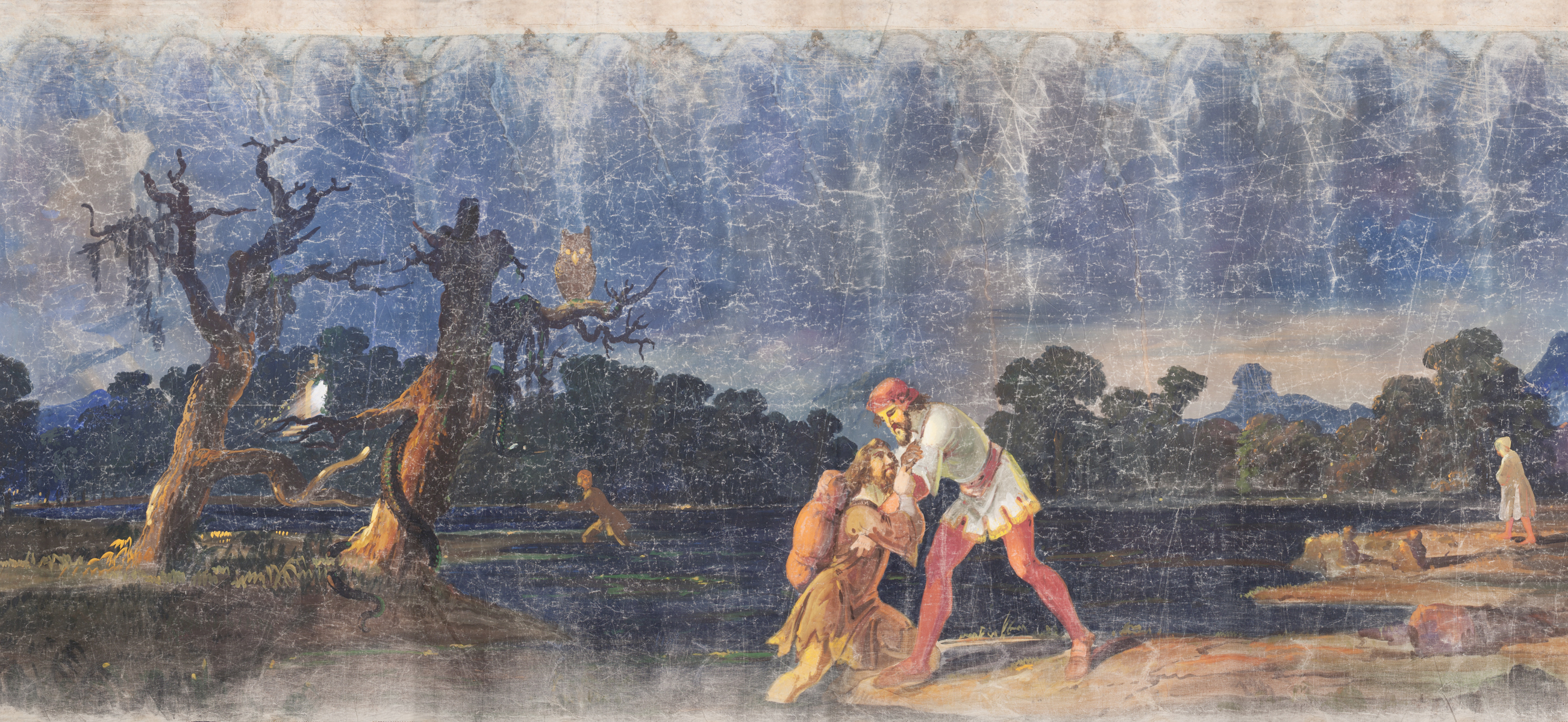 2603x1200 Stuck In The Muck The Moving Panorama Of Pilgrim's Progress - Pilgrims Progress Painting