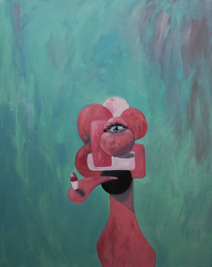 735x924 The Pill Balances On The Tip Of The Tongue But Does Not Enter - Pill Painting