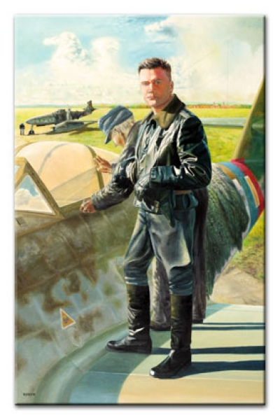 400x600 Me 262 Pilot Painting - Pilot Painting