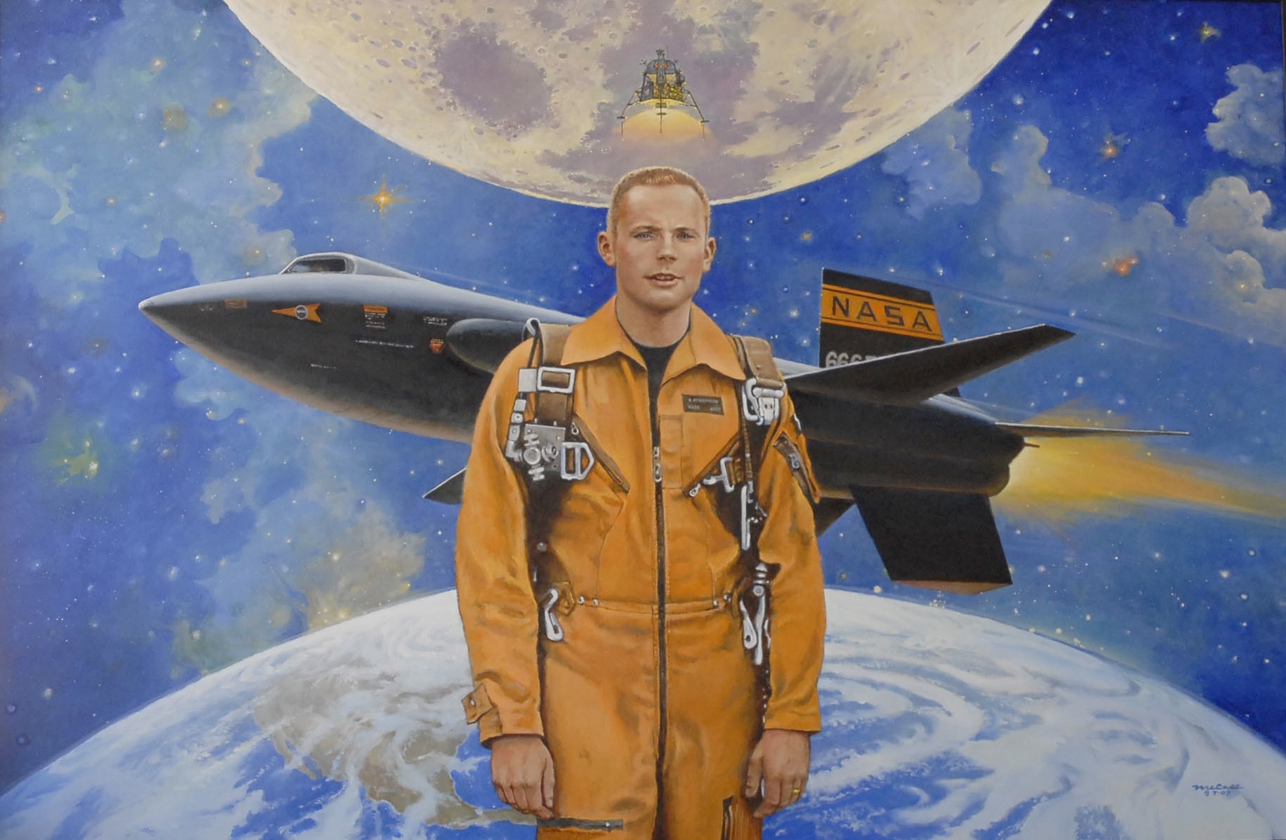 1823x1191 Neil Armstrong Remembered - Pilot Painting