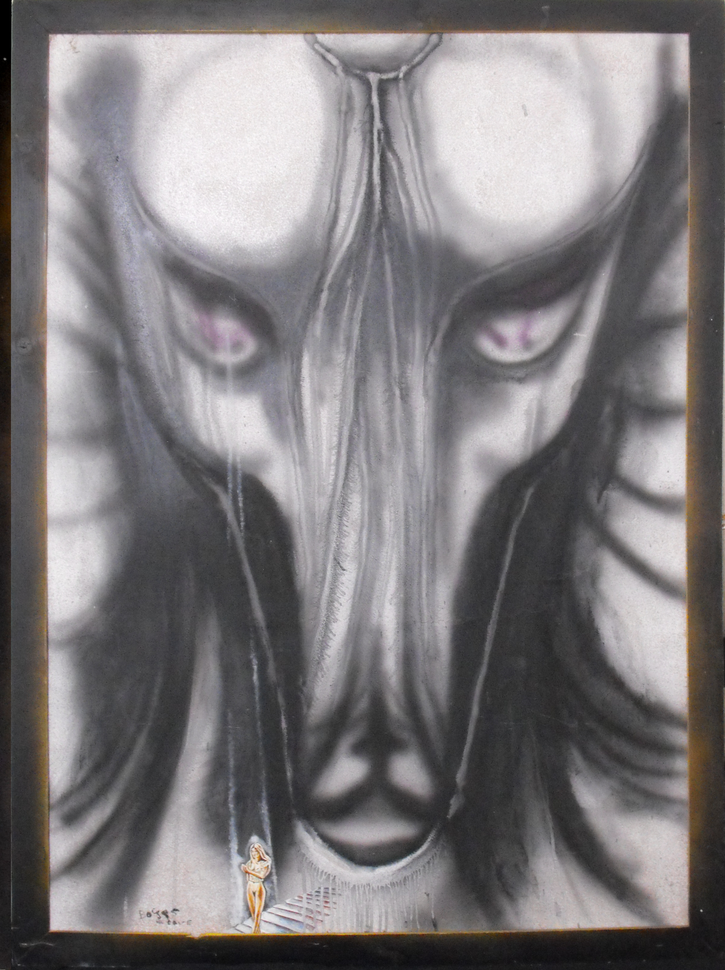 2440x3266 Alien Sex Fiend, Air Brush And Fine Details With A Small Pin - Pin Painting