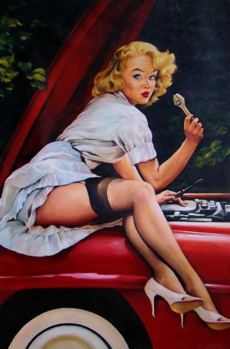 462x700 23 Best Pinup Art Images On Sketches, Vintage Pin Ups - Pin Up Girl Painting