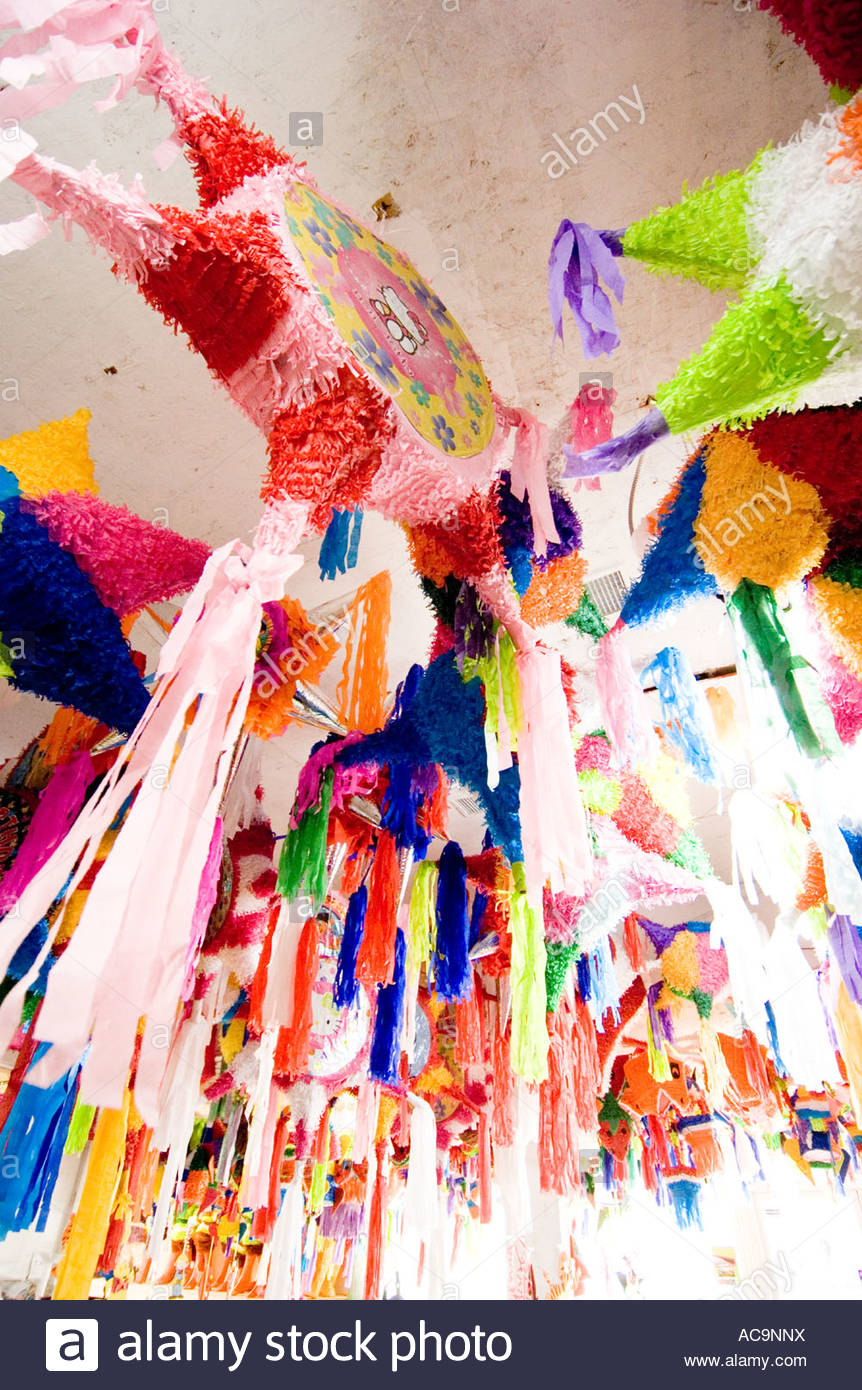 862x1390 Pinatas Hanging From The Ceiling Of A Pinata Store Stock Photo - Pinata Painting