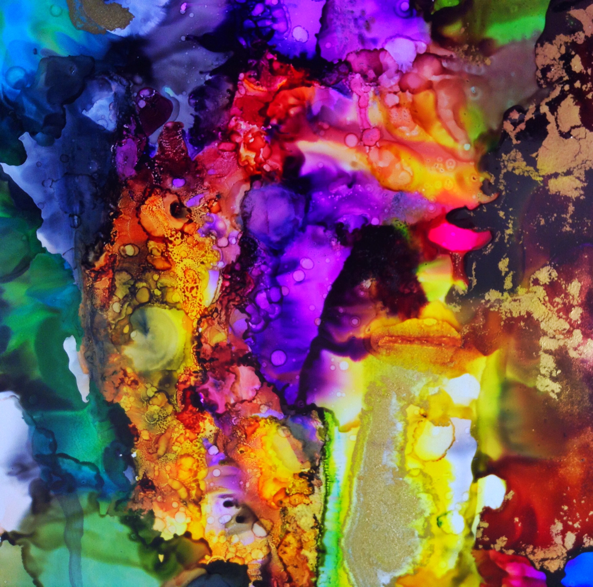 1958x1936 Alcohol Inks Fun Times By Steve Gould - Pinata Painting