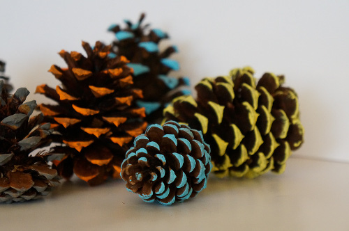 500x332 Painted Pine Cones - Pine Cone Painting