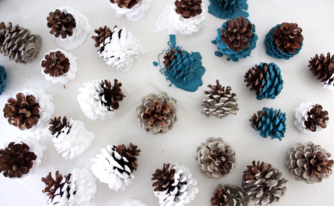 1100x679 Paint Dipped Pine Cones Made Everyday - Pine Cone Painting