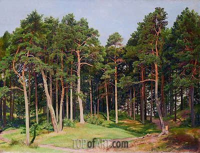 400x306 Pine Forest, Merrekyul Ivan Shishkin Painting Reproduction - Pine Forest Painting