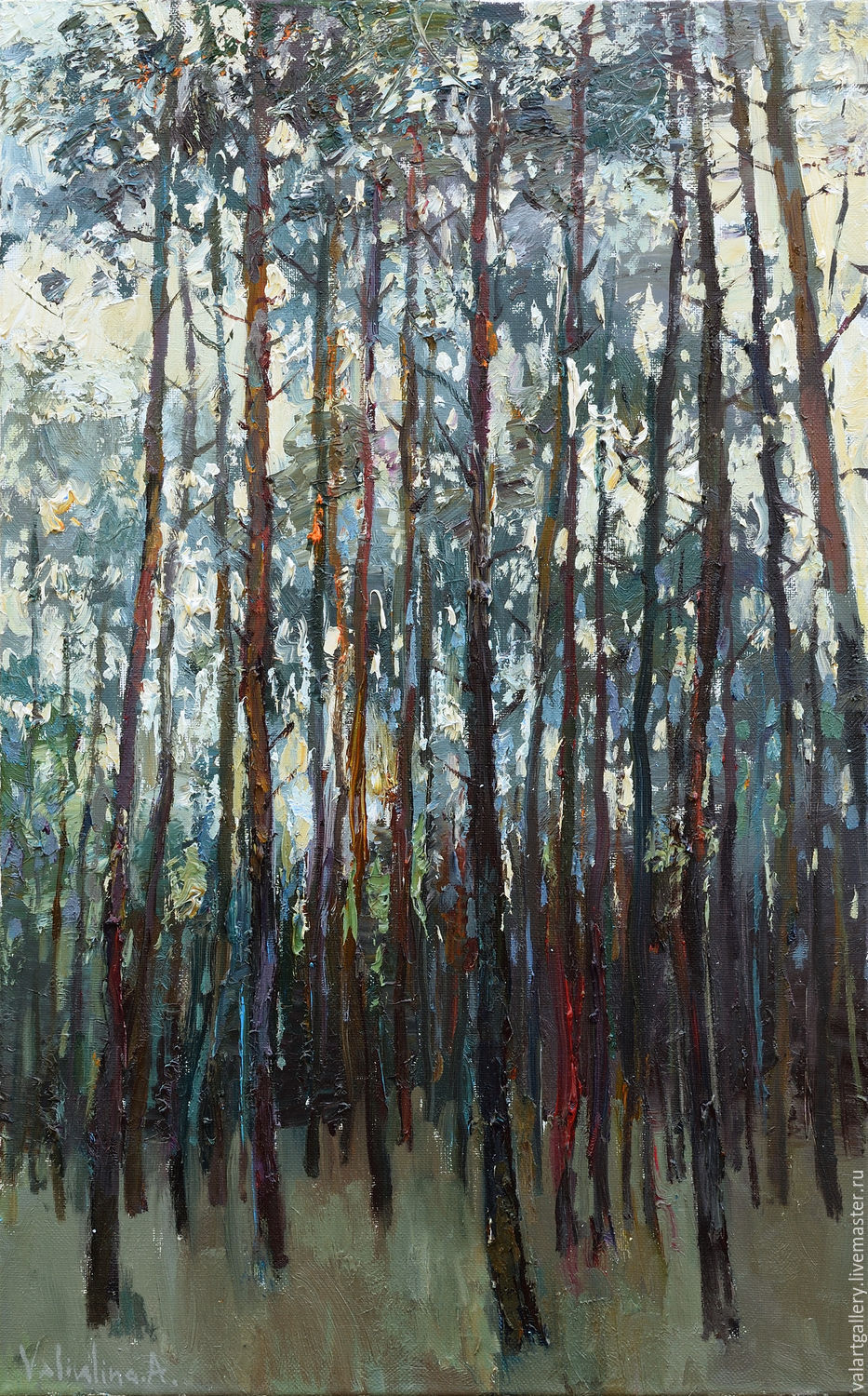 933x1500 Pine Forest - Pine Forest Painting