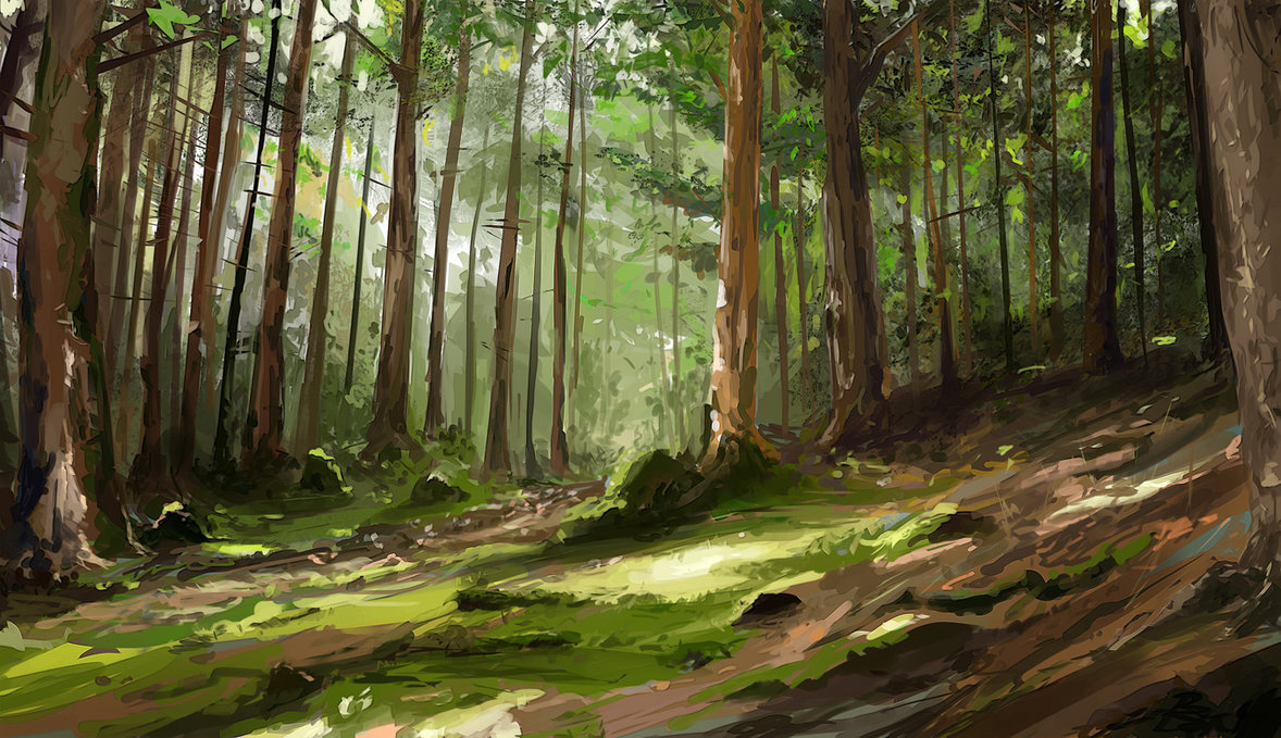 1178x679 Pine Forest - Pine Forest Painting